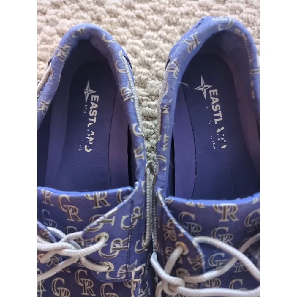 Women's Summer MLB Colorado Rockies Canvas Boat‎ ShoeSz9.5 Baseball Woman's